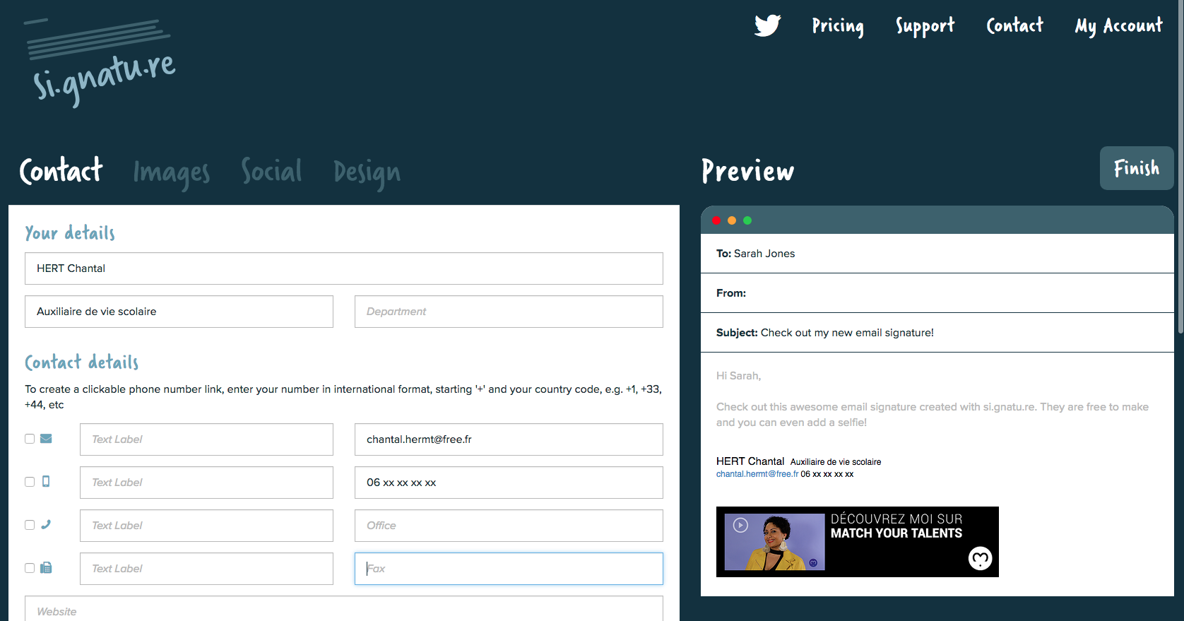 Copiercoller HTML vers une signature Mail par EricPariselli page 1 OpenClassrooms
